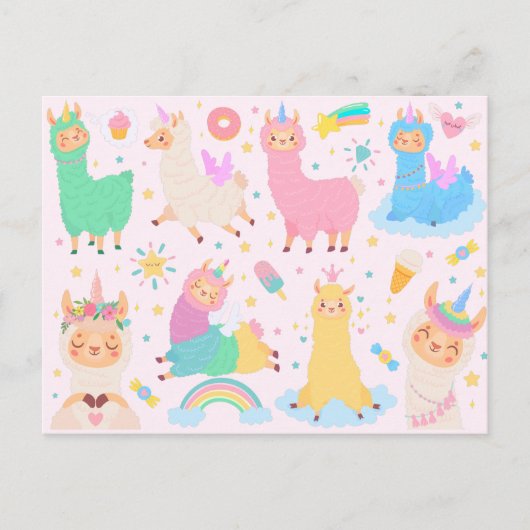 Llama Llove Briefkaart (Voorkant)