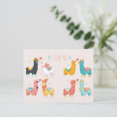 Llama Llove Briefkaart (Staand voorkant)