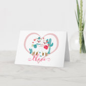 Llama Llove Feestdagen Kaart (Voorkant)