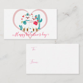 Llama Llove Kinderen Valentijn Notitiekaartje