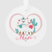 Llama Llove Ornament (achterkant)