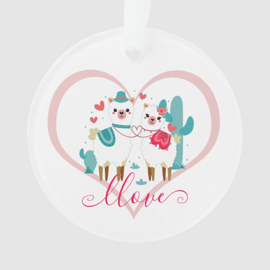 Llama Llove Ornament (voorkant)