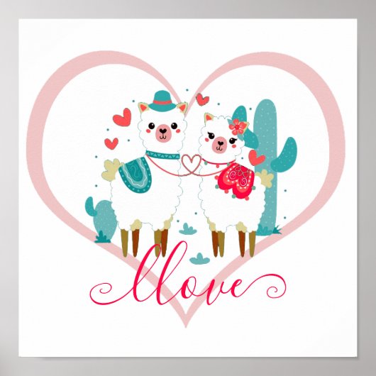 Llama Llove Poster (Voorkant)