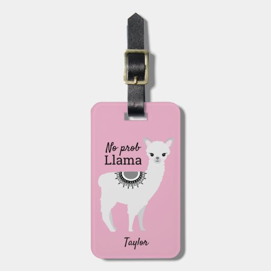 Llama Locator: gepersonaliseerd Llama Bagagelabel (Voorkant verticaal)