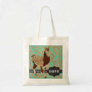 Llama Love Damask Bag Tote Bag