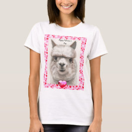 Llama Love Happy Valentine's Day T-shirt Cute Top