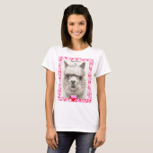Llama Love Happy Valentine's Day T-shirt Cute Top (Voorkant volledig)