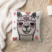 Llama Love Hearts Valentijns Kussen (Deken)