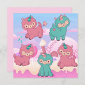 Llama Love Holiday Kaart (Voorkant / Achterkant)