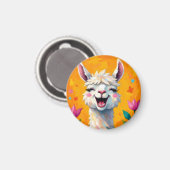 Llama Love in Bloom Magneet (Voorkant / Achterkant)