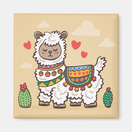 Llama Love Magneet (Voorkant)