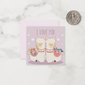 Llama Love Notitiekaartje (Voorkant / Achterkant in situ)