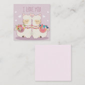 Llama Love Notitiekaartje (Voorkant / Achterkant)