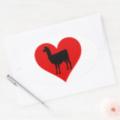 Llama Love Ovale Sticker (Envelop)