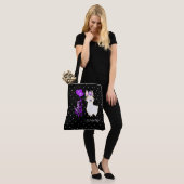 Llama Love - Paars Tote Bag (Op model)