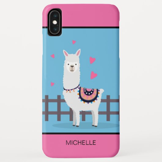 Llama Love Persoonlijke naam | VALENTIJNSDAG Case-Mate iPhone Case (Achterkant)