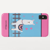 Llama Love Persoonlijke naam | VALENTIJNSDAG Case-Mate iPhone Case (Achterkant (horizontaal))