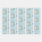 Llama Love Waterverf Cute Fun Birthday Party Inpakpapier Vel (Voorkant)