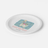 Llama Love Waterverf Cute Fun Birthday Party Papieren Bordje (Gekanteld)