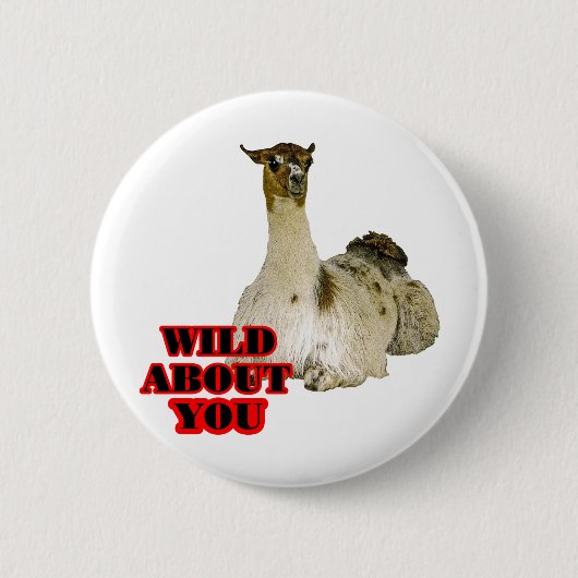 Llama Lover Ronde Button 5,7 Cm (Voorkant)