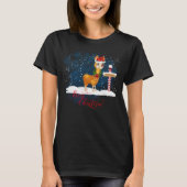 Llama Lovers Kerstmis Noordpool T-shirt (Voorkant)