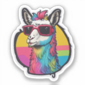 Llama Lovers Unite Shop onze Sticker (Voorkant)