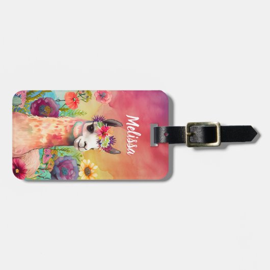 Llama Luggage Tags Bagagelabel (Voorkant horizontaal)