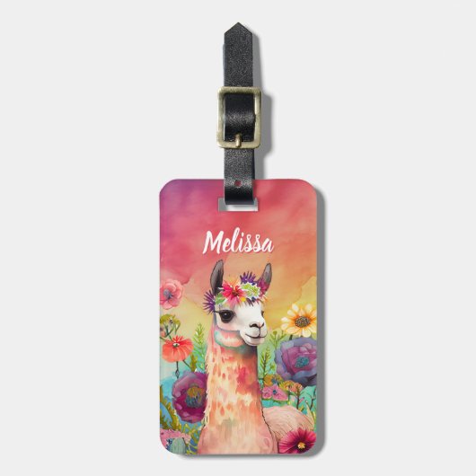 Llama Luggage Tags Bagagelabel (Voorkant verticaal)