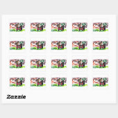 Llama Lui Vierkante Sticker (Vel)