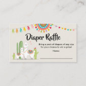 Llama Luier Raffle Kaart Fiesta Cactus Baby shower (Voorkant)