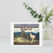 LLAMA - MACHU PICCHU PERU BRIEFKAART (Staand voorkant)