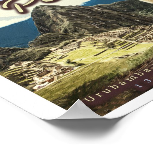 LLAMA - MACHU PICCHU PERU POSTER (Hoek)