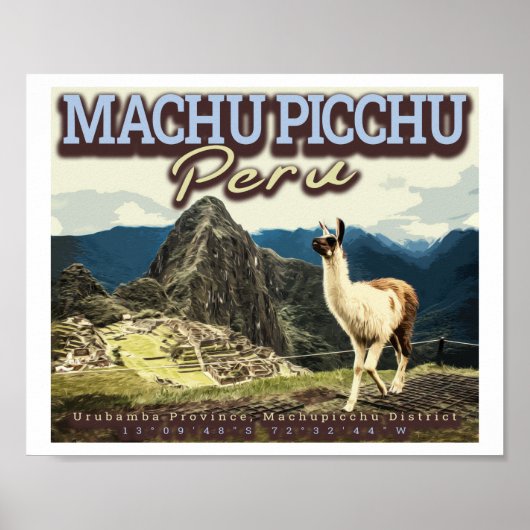LLAMA - MACHU PICCHU PERU POSTER (Voorkant)