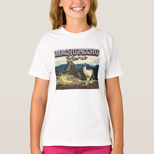 LLAMA - MACHU PICCHU PERU T-SHIRT (Voorkant)