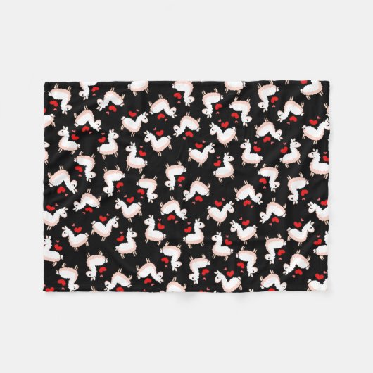 Llama Madness Fleece Deken (Voorkant (Horizontaal))