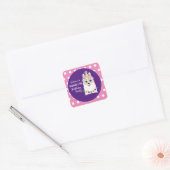 Llama | Magische Llamacorn - Aangepaste verjaardag Vierkante Sticker (Envelop)