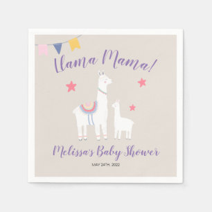 Llama Mama Baby Llama Cute Baby shower Servet