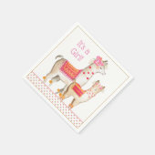 Llama Mama Baby Meisje Shower Servetten (Hoek)