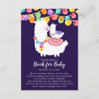 Llama Mama Baby shower Book for Baby Card