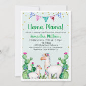 Llama Mama Baby shower Uitnodiging (Voorkant)