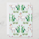 Llama Mama Baby shower Uitnodiging (Achterkant)