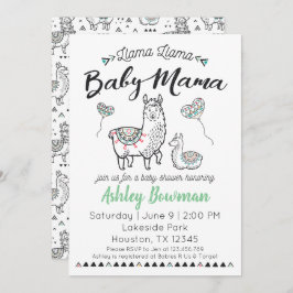 Llama Mama Baby shower Uitnodiging