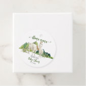 Llama Mama Baby shower Waterverf Bedankjes Labels (In situ)