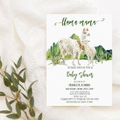 Llama Mama Baby shower Waterverf Kaart