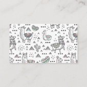 Llama mama boekt voor Baby Informatiekaartje (Achterkant)