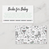 Llama mama boekt voor Baby Informatiekaartje (Voorkant / Achterkant)