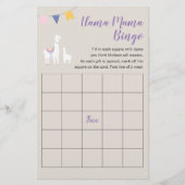Llama Mama Cute Baby shower Bingo Game Flyer (Voorkant)