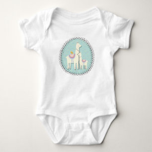 Llama mama en baby bodysuit