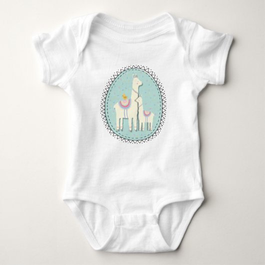 Llama mama en baby bodysuit (Voorkant)
