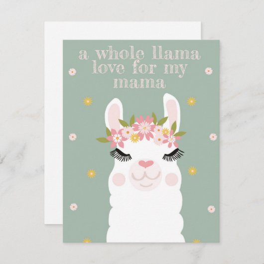 Llama Mama Feestdagenkaart (Voorkant / Achterkant)